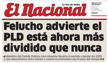 Portada el Nacional Felucho Jimenez